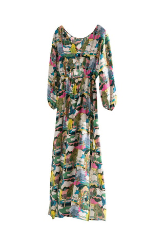 Robe longue en soie - Ciel