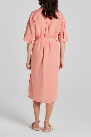 Robe chemise en lin - Saumon