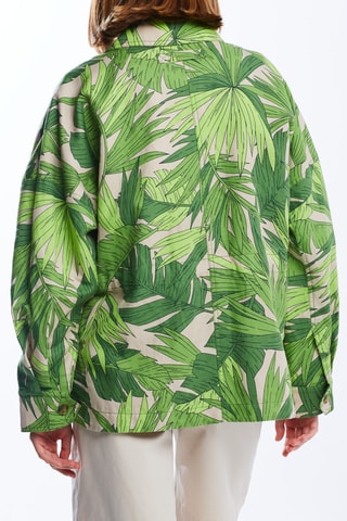 Veste oversize en lin - Vert