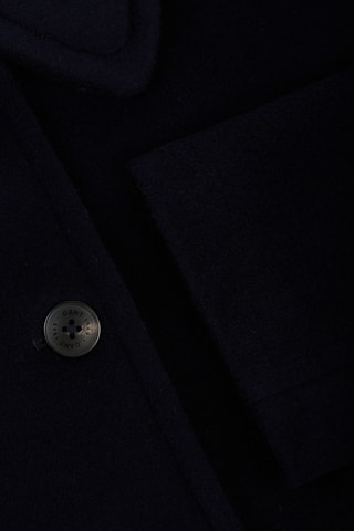 Manteau en laine et cachemire - Bleu nuit