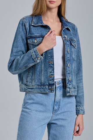 Veste en jean en coton biologique - Bleu