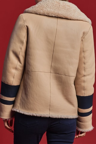 Veste en cuir d’agneau - Beige