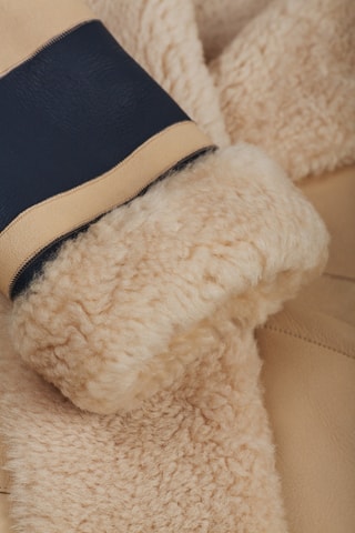 Veste en cuir d’agneau - Beige