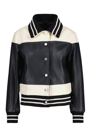 Veste en cuir d’agneau - Noir