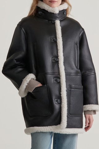 Veste en cuir d’agneau - Noir