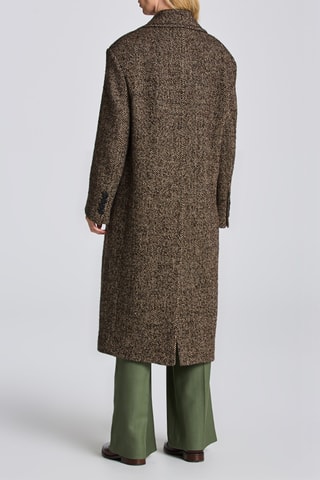 Manteau en laine, alpaga et mohair - Beige chiné