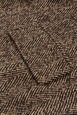 Manteau en laine, alpaga et mohair - Beige chiné