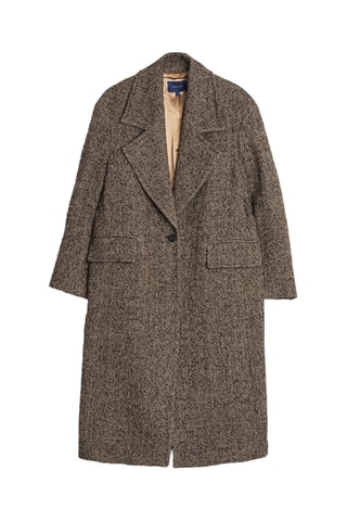 Manteau en laine, alpaga et mohair - Beige chiné