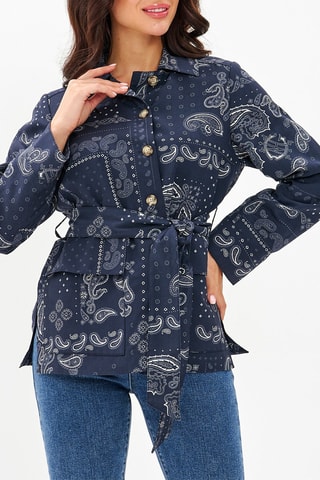 Veste en lin - Bleu marine