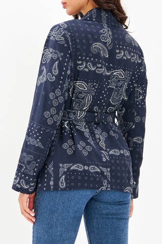 Veste en lin - Bleu marine