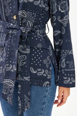 Veste en lin - Bleu marine
