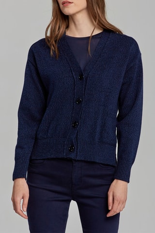 Gilet - Bleu marine chiné