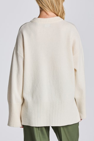 Pull oversize en laine et cachemire - Ecru