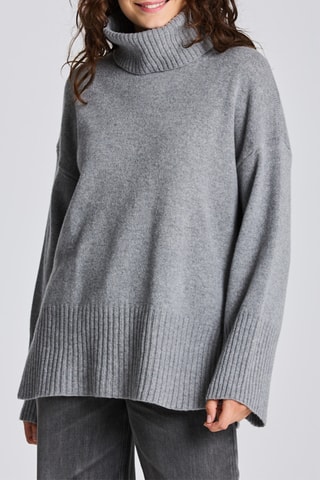 Pull en laine et cachemire - Gris chiné