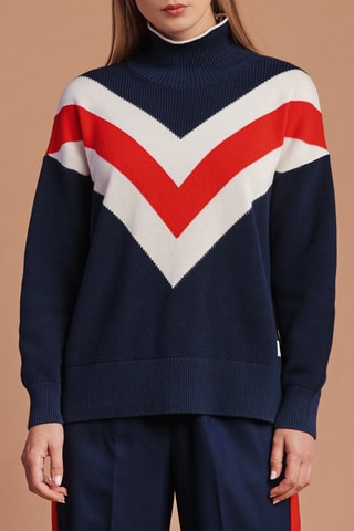 Pull en coton biologique - Bleu marine