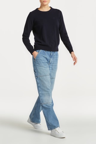 Pull en laine d’agneau - Bleu marine
