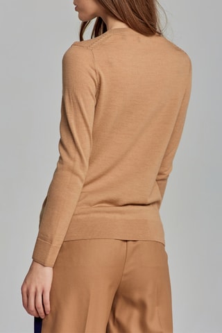 Pull en mérinos - Kaki