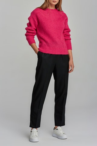 Pull en laine et mohair - Rouge brique