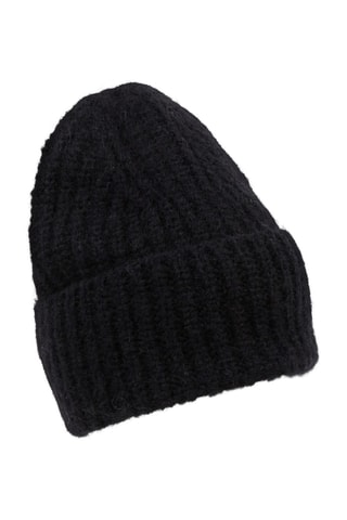Bonnet en laine et mohair - Noir