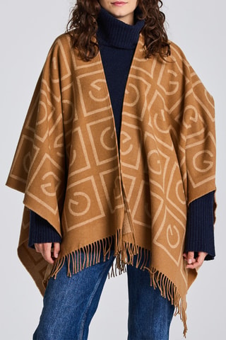 Poncho en laine - Camel