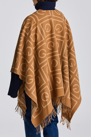 Poncho en laine - Camel
