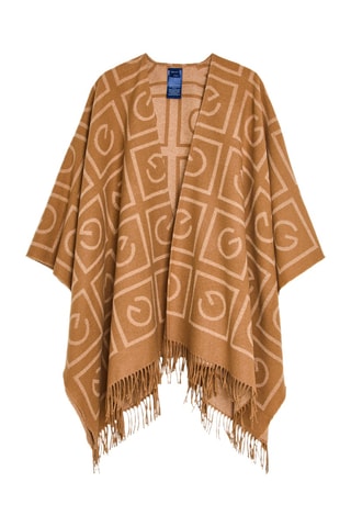 Poncho en laine - Camel