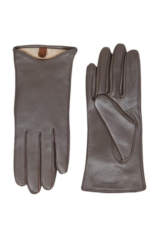 Gants en cuir d’agneau - Marron foncé