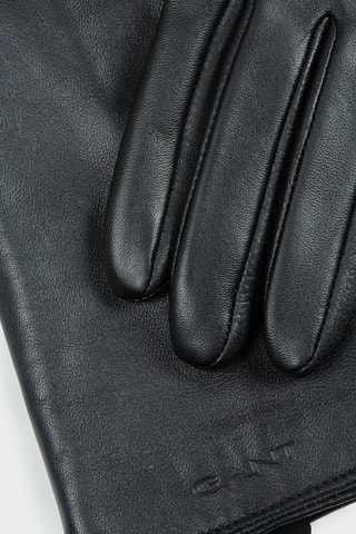 Gants longs en cuir d’agneau - Noir