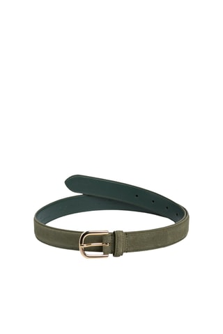 Ceinture en nubuck - Vert foncé