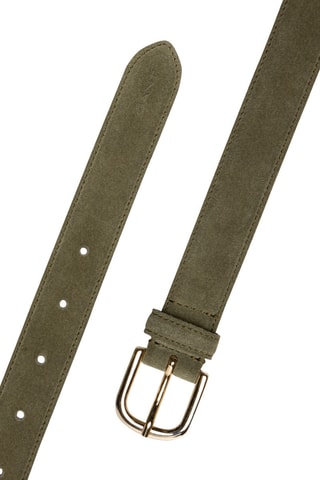 Ceinture en nubuck - Vert foncé