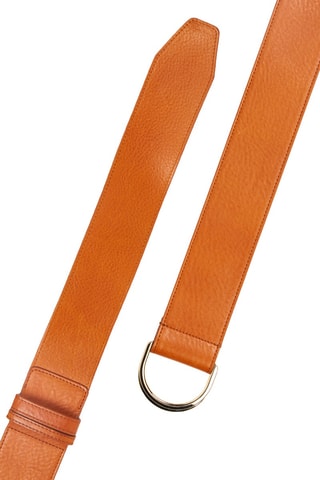 Ceinture large en cuir - Orange