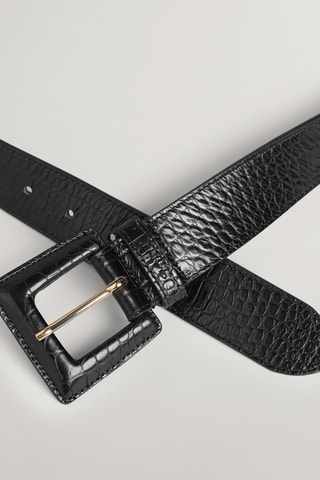 Ceinture en cuir de veau - Marron