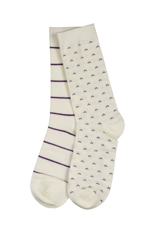2 paires de chaussettes - Ecru