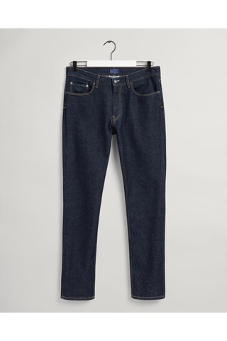 Jean slim en coton biologique - Bleu marine