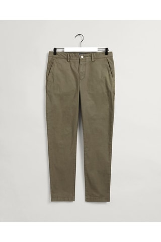 Chino slim en velours et en coton biologique - Kaki