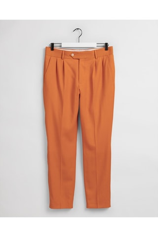 Pantalon regular en laine et cachemire - Orange