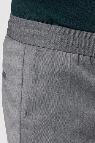 Pantalon slim en laine- Gris clair chiné