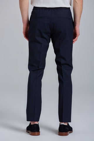 Pantalon slim en laine - Bleu marine