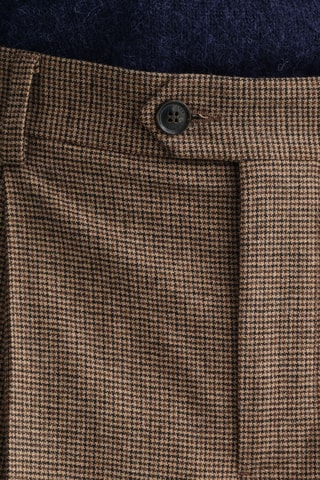 Pantalon droit en laine - Marron