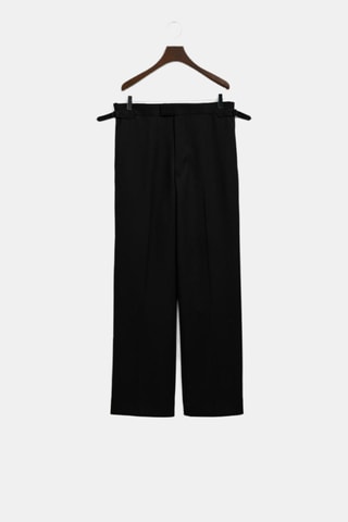 Pantalon en laine taille haute - Noir