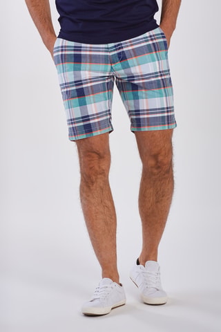 Short regular - Blanc et bleu marine