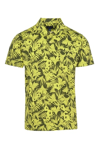 Polo regular - Vert citron et gris foncé