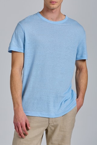 T-shirt en lin - Ciel chiné