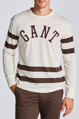 T-shirt en laine - Beige et marron