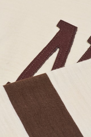 T-shirt en laine - Beige et marron