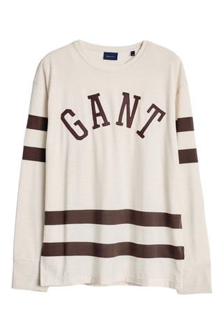 T-shirt en laine - Beige et marron
