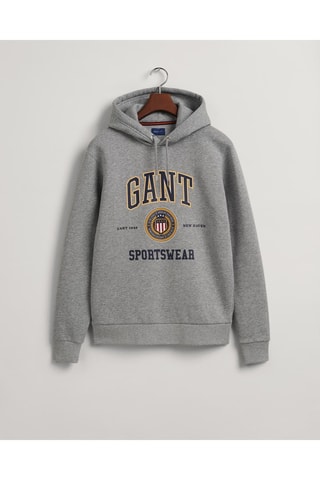 Sweat à capuche - Gris clair chiné