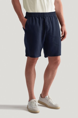 Short en lin - Bleu nuit