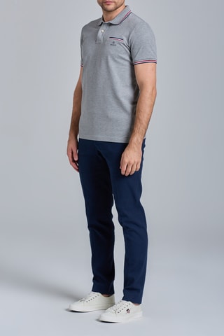 Polo regular - Gris clair chiné