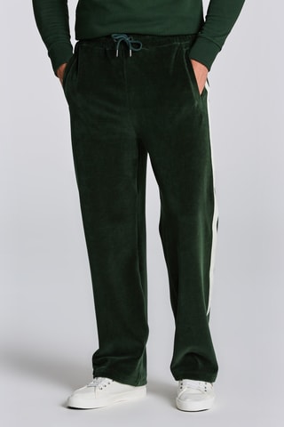 Pantalon loose en velours - Vert foncé